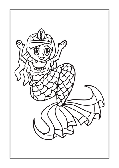 Mermaids Coloring eBook