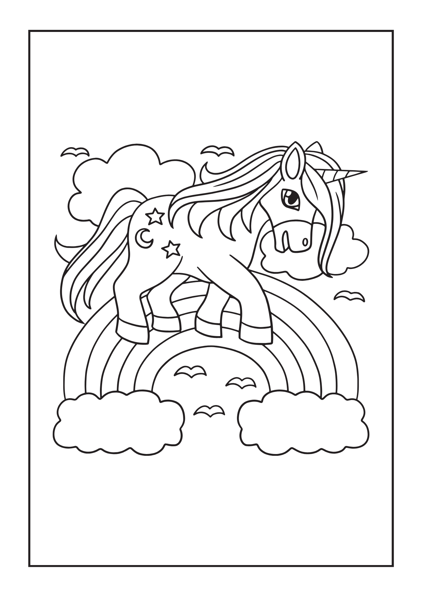 Unicorns Coloring eBook