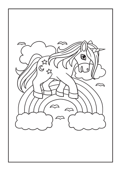 Unicorns Coloring eBook