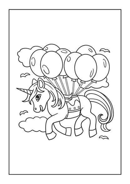 Unicorns Coloring eBook